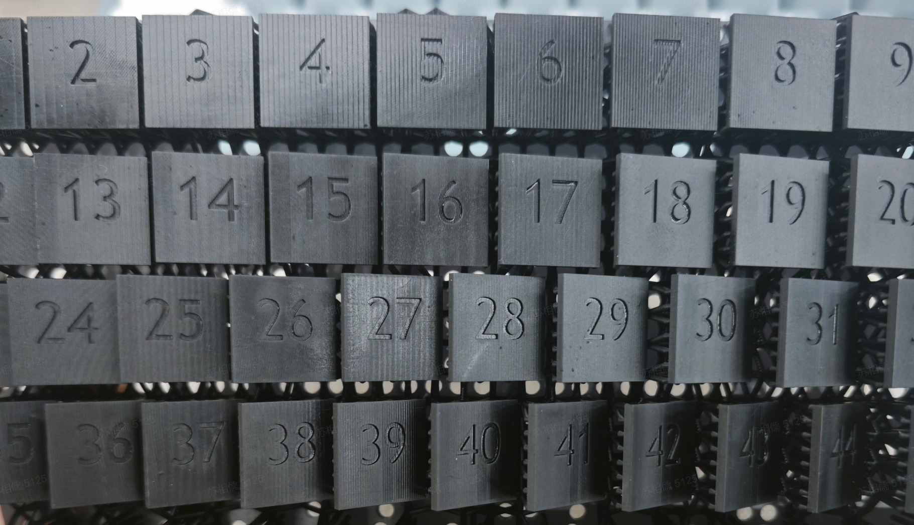 不同倾斜角度的表面质量效果